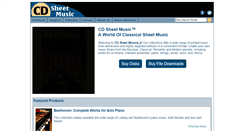 Desktop Screenshot of cdsheetmusic.com
